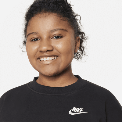 Tröja i oversize-modell Nike Sportswear Club Fleece för ungdom (tjejer) (utökad storlek)