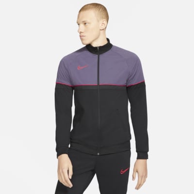 nike academy tracksuit black red