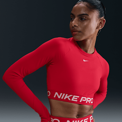 Nike Pro Women's Dri-FIT Cropped Long-Sleeve Top