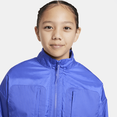 Chamarra tipo camisa para niña talla grande Nike Sportswear Therma-FIT Repel