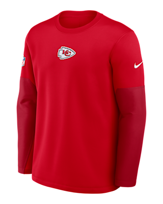 Мужская футболка Kansas City Chiefs Scripted To Win Sideline Coach Nike Therma-FIT NFL Long-Sleeve
