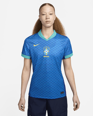 Женские джерси Brazil 2024 Stadium Away Nike Dri-FIT Soccer Replica Jersey