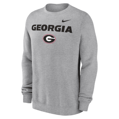 Sudadera de cuello redondo sin cierre universitaria Nike para hombre Georgia Bulldogs Primetime Primary Stack