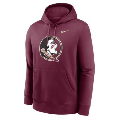 Sudadera con gorro sin cierre universitaria Nike para hombre Florida State Seminoles Primetime Evergreen Club Primary Logo