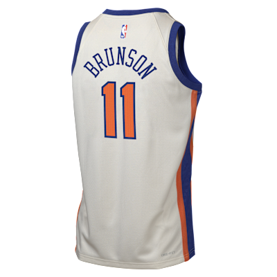 Jersey Nike de la NBA Swingman para niños talla grande Jalen Brunson New York Knicks City Edition