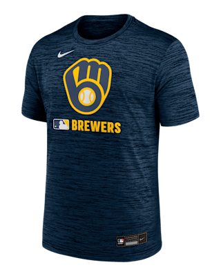 Мужская футболка Milwaukee Brewers Authentic Collection Velocity Nike Dri-FIT MLB