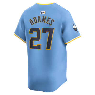 Jersey Nike Dri-FIT ADV de la MLB Limited para hombre Willy Adames Milwaukee Brewers City Connect