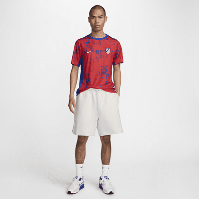 Haut de foot d'avant match à manches courtes Nike Dri-FIT Atlético Madrid Academy Pro pour homme