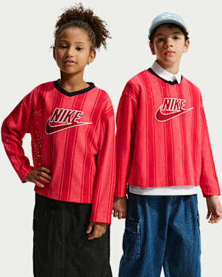 Детские джерси Nike Sportswear Collection Big Kids' Long-Sleeve Mesh Jersey