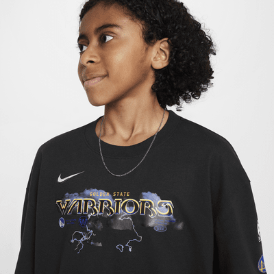 Golden State Warriors Essential Older Kids' (Boys') Nike NBA Max90 Long-Sleeve T-Shirt