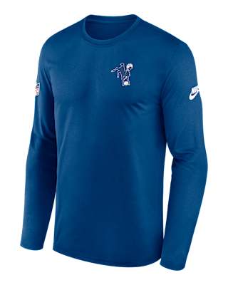 Мужская футболка Indianapolis Colts Alt Legend Small Logo Nike Dri-FIT NFL Long-Sleeve