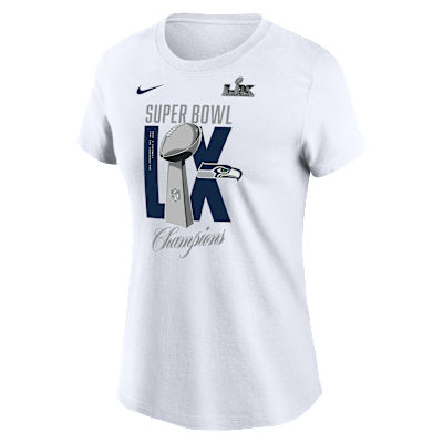 Seattle Seahawks Super Bowl LX Champions Lombardi Trophy Women's Nike NFL T-Shirt