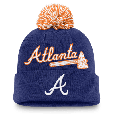 Atlanta Braves Peak Men's Nike MLB Cuffed Pom Beanie