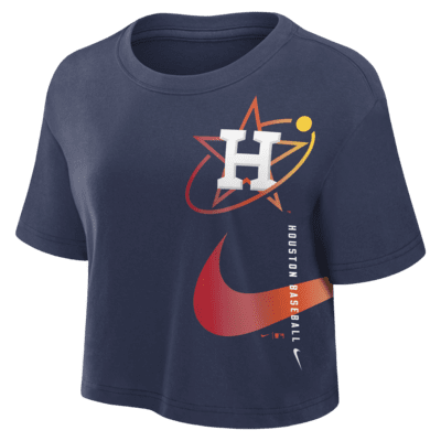 Playera Nike Dri-FIT de la MLB cropped para mujer Houston Astros City Connect