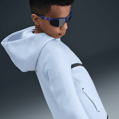 Sudadera con gorro con cierre completo para niños grandes Nike Sportswear Tech Fleece