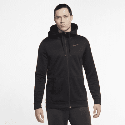Coherente marrón Desafío Sudadera con gorro de entrenamiento de cierre completo para hombre Nike  Therma. Nike.com