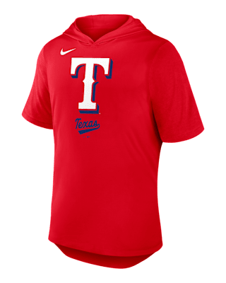 Мужская футболка Texas Rangers Logo Nike Dri-FIT MLB Hooded