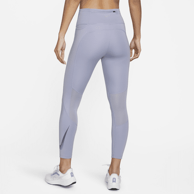 Nike Fast Leggings de running de 7/8 de talle medio con bolsillos - Mujer