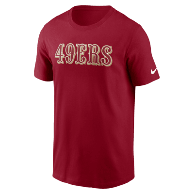 Playera Nike de la NFL para hombre San Francisco 49ers Primetime Wordmark Essential