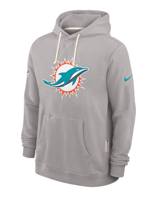 Мужское худи Miami Dolphins Initial Home Sideline Nike Dri-FIT NFL Pullover Hoodie