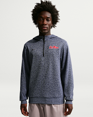 Мужское худи Ole Miss Rebels Nike NCAA Basketball Coaches' Pullover Hoodie для баскетбола