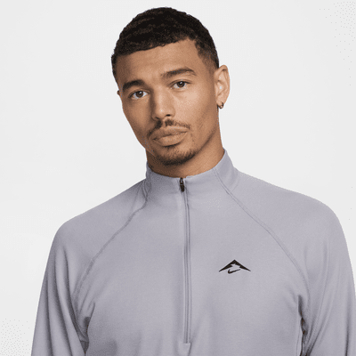 Camisola de camada intermédia Dri-FIT com fecho até meio Nike Trail para homem