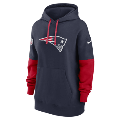 Sudadera con gorro sin cierre Nike de la NFL para mujer New England Patriots Sideline Essential