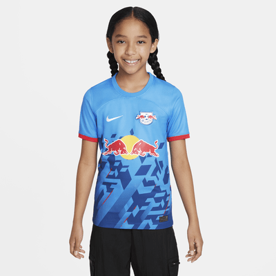 Camisola de futebol Nike Dri-FIT do terceiro equipamento Stadium RB Leipzig 2023/24 Júnior