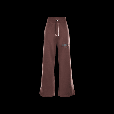 Pants con logotipo de piernas anchas y tiro alto para mujer Nike Sportswear Phoenix Fleece