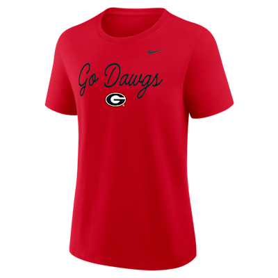 Georgia Script Mantra Logo Women's Nike College T-Shirt from Nike - $38