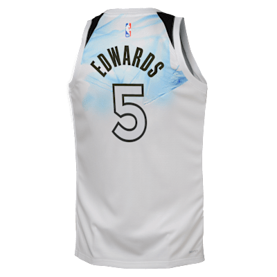 Jersey Nike Dri-FIT de la NBA Swingman para niños talla grande Anthony Edwards Minnesota Timberwolves 2024/25 City Edition