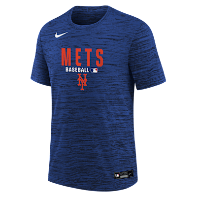 New York Mets Authentic Collection Velocity Big Kids' Nike Dri-FIT MLB T-Shirt