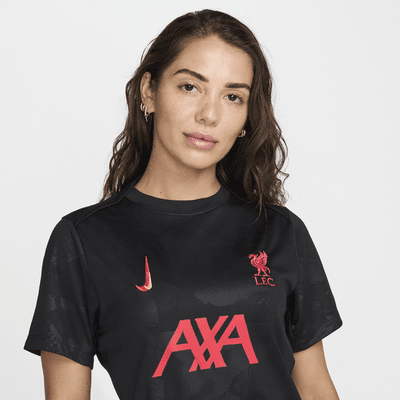 Playera de fútbol Nike Dri-FIT para antes del partido para mujer Liverpool FC Academy Pro Third