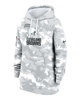 Женское худи Cleveland Browns Salute to Service Primary Edge Club Nike NFL Pullover Hoodie