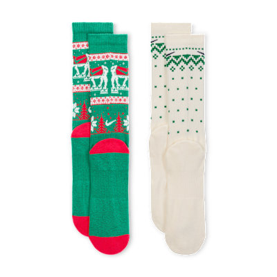 Calcetas Winter Wonderland (2 pares) Nike Everyday Plus Cushioned