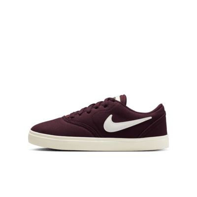 Tenis de skateboarding para niños talla grande Nike SB Check Canvas