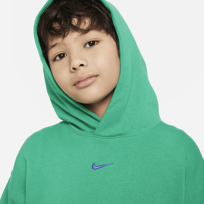 Sudadera con gorro sin cierre de básquetbol oversized para niños talla grande Nike Culture of Basketball