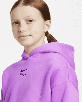 Peladura Estadístico llave inglesa Nike Air Big Kids' (Girls') French Terry Cropped Hoodie. Nike.com
