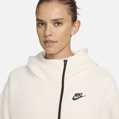 Capa con gorro oversized de cierre completo para mujer Nike Sportswear Tech Fleece