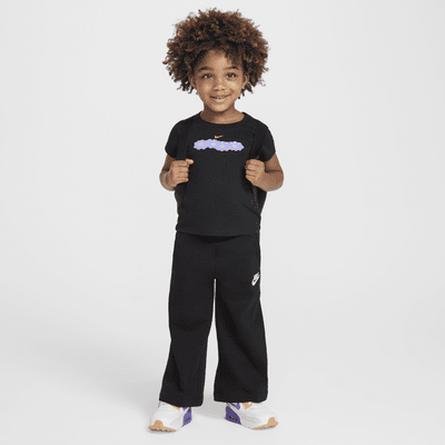 Pants de pierna ancha de tejido Fleece infantiles Nike Sportswear Club