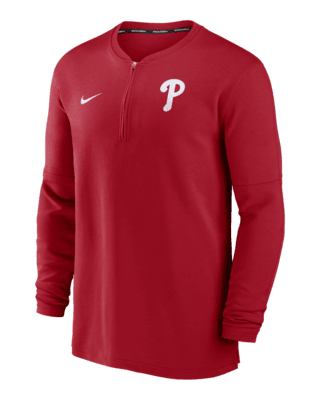 Мужские  Philadelphia Phillies Authentic Collection Game Time Nike Dri-FIT MLB 1/2-Zip Long-Sleeve Top