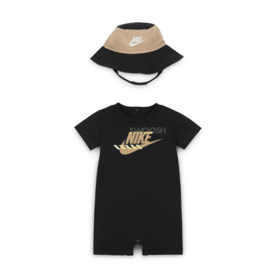 Nike Sportswear PE Baby (0-9M) Romper and Bucket Hat Set