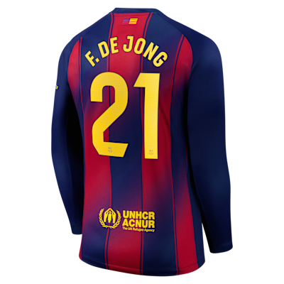 Jersey de fútbol Nike Dri-FIT del Barcelona local 2025/26 Stadium Frenkie de Jong para hombre