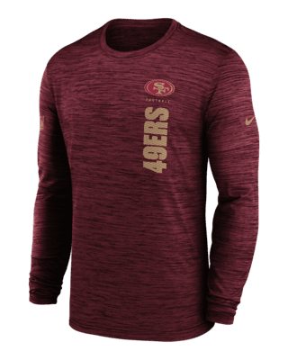 Мужская футболка San Francisco 49ers Sideline Velocity Nike Dri-FIT NFL Long-Sleeve