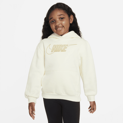 Sudadera con gorro para niños talla pequeña Nike Sportswear Club Fleece Holiday Shine Hoodie