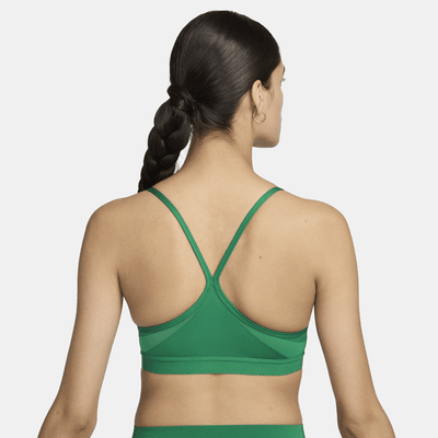 Bra deportivo acolchado de baja sujeción con cuello en V para mujer Nike Indy