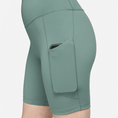 Shorts de ciclismo con bolsillos de tiro alto de 20 cm para mujer Nike One