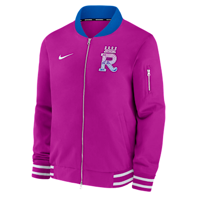 Kansas City Royals Authentic Collection City Connect Men's Nike MLB Full-Zip Bomber Jacket from Nike - $210