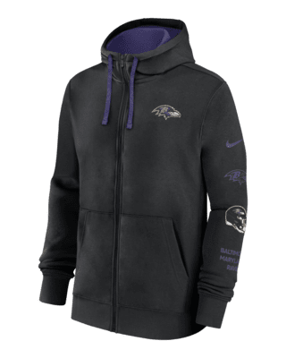 Мужское худи Baltimore Ravens Club Nike NFL Full-Zip Hoodie