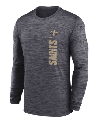 Мужская футболка New Orleans Saints Sideline Velocity Nike Dri-FIT NFL Long-Sleeve